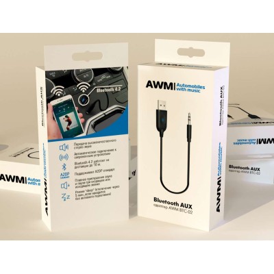 Bluetooth AUX адаптер (приймач) AWM BTC-02