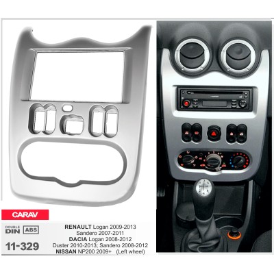 Перехідна рамка CARAV Renault, Dacia Duster, Sandero, Logan (11-329)