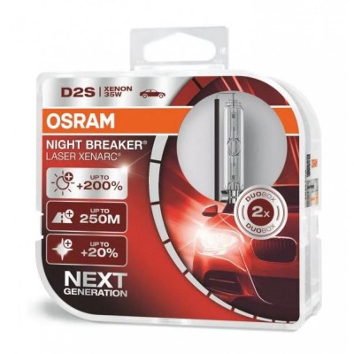 Ксеноновая лампа Osram D2S 66240XNL-DUO Night Breaker Laser +200% 2 шт