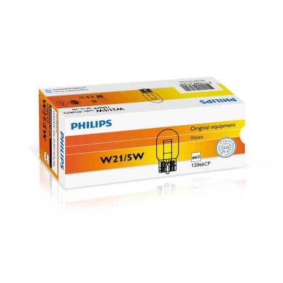 Комплект галогенових ламп Philips W21/5W, 10шт/картон