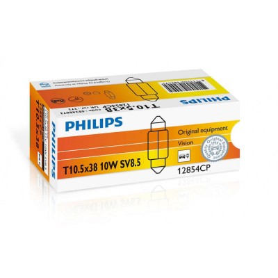 Комплект галогенових ламп Philips Festoon T10.5X38, 10шт/картон 12854CP