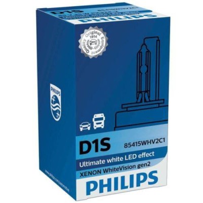 Лампа ксеноновая PHILIPS D1S 85415WHV2C1 85V 35W PK32d-2 WhiteVision gen2 5000K