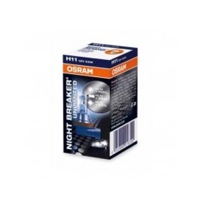 Галогенна лампа OSRAM H11 64211NBU NightBreakerUnlimited +110% 12V 55W PGJ19-2 10X10X1