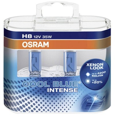 Галогенна лампа OSRAM 64212CBI CoolBlueIntence +20% 4200K H8 12V 35W PGJ19-1 10X2 HardDuopet