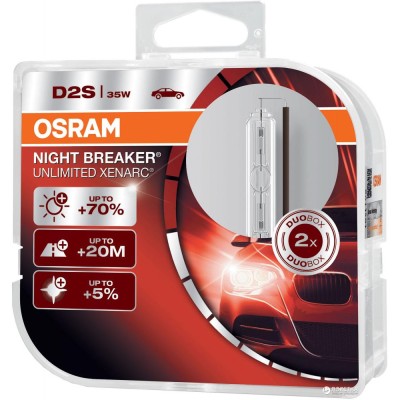Ксеноновая лампа OSRAM 66240XNB-HCB2 NightBreakerUnlimited +70% D2S 85V 35W P32d-2 XENARC