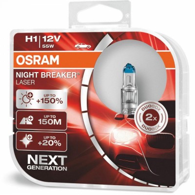 Лампа галогенная Osram 64150NL H1 Night Breaker Laser NG +150% 55W 12V P14,5s HardDuopet