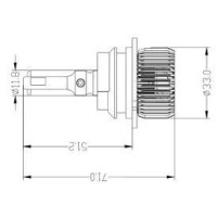 Світлодіодні лампи Prime-X R Pro 9007 (5000K) (2 шт)