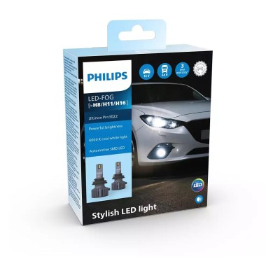 Комплект светодиодных ламп PHILIPS H8/H11/H16 11366U3022X2 LED Ultinon Ultinon Pro 3022 LED 12/24V