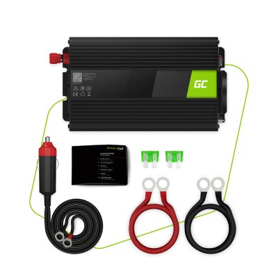 Преобразователь напряжения Green Cell 12V to 230V 500W/1000W читстый синус