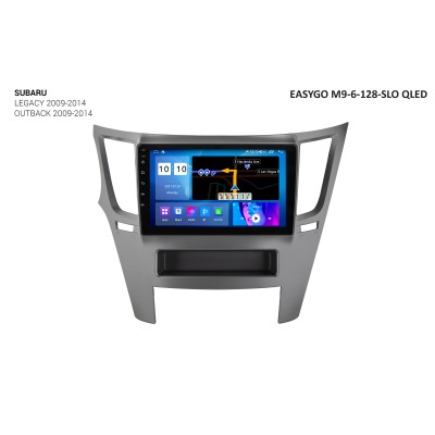 Штатное головное устройство EasyGo M9-6-128-SLO QLED Subaru Legacy, Outback