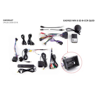 Штатная автомагнитола EasyGo M9-3-32-B-CCR QLED Chevrolet Cruze 2009-2018