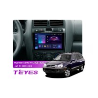 Штатна магнітола Teyes CC3 6+128 Gb 360° Hyundai Santa Fe SM 2000-2012, JAC S1 (Rein) 1 2007-2013 9"