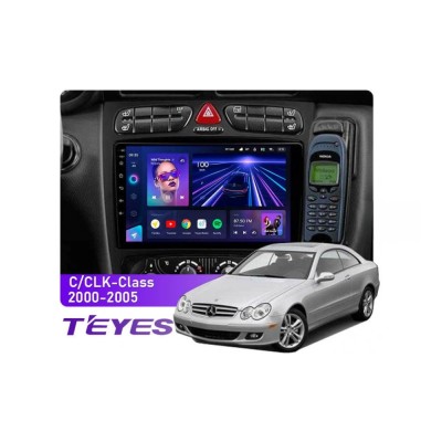 Штатна магнітола Teyes CC3 6+128 Gb 360° Mercedes-Benz C/CLK-Class S203 W203 W209 A209 2000-2005 9"