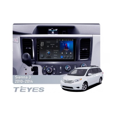 Штатна магнітола Teyes X1 2+32 Gb Wi-Fi Toyota Sienna 3 XL30 2010-2014 9"