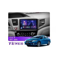 Штатна магнітола Teyes CC3 4+64 Gb Honda Civic 9 FB FK FD 2011-2015 9"