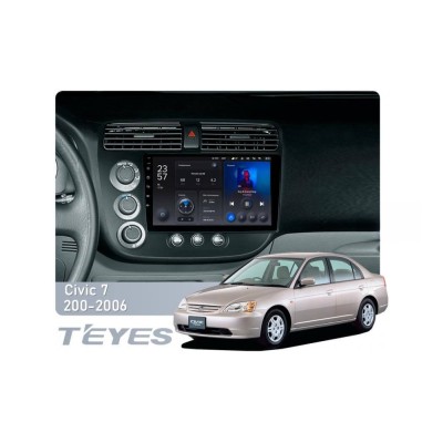 Штатна магнітола Teyes X1 2+32 Gb Wi-Fi Honda Civic 7 2000-2006 9"