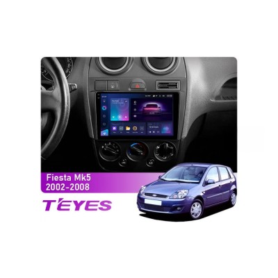Штатна магнітола Teyes CC3 2k 6+128 Gb 360° Ford Fiesta 5 (Mk5) 2002-2008 9"