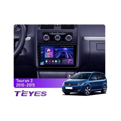 Штатна магнітола Teyes CC3 6+128 Gb 360° Volkswagen Touran 2 1T 2010-2015 10"