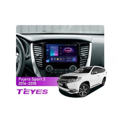 Штатна магнітола Teyes CC3 2k 6+128 Gb Mitsubishi Pajero Sport 3 2016-2018 9"