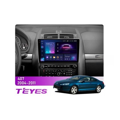 Штатна магнітола Teyes CC3 2k 6+128 Gb 360° Peugeot 407 1 2004-2011 9"