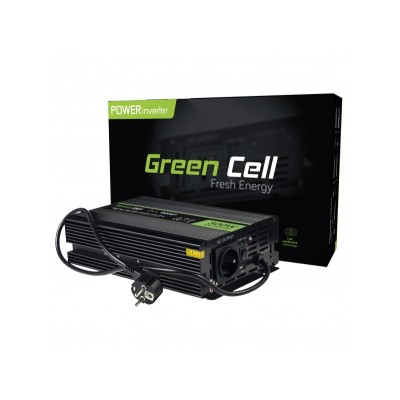 Преобразователь напряжения Green Cell INV07 12V to 230V 300W/600W чистый синус для центрального отопления и насосов
