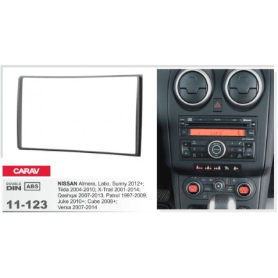 Перехідна рамка Carav Nissan Almera, Tiida, X-trail, Qashqai, Patrol, Juke, Cube (11-123)