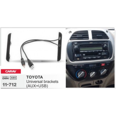 Перехідна рамка Carav Toyota з подовжувачем USB і AUX (11-712)