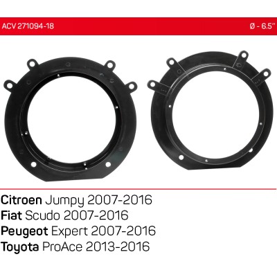 Проставки під динаміки ACV 271094-18 для автомобілів Citroen, Peugeot, Toyota, Fiat