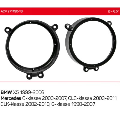 Проставки під динаміки ACV 271190-13 для автомобілів BMW X5, Mercedes C-klasse, CLC-klasse, CLK-klasse, G-klasse