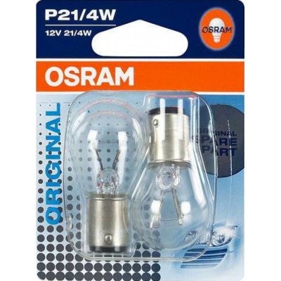 Галогенна лампа OSRAM 7225-02B P21/4W 12V 21/4W BAZ15d 10X2 Blister