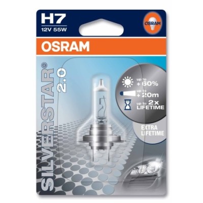 Галогенна лампа OSRAM H7 64210SV2-01B Silver Star 2.0 12V 55W PX26D 10X1 Blister