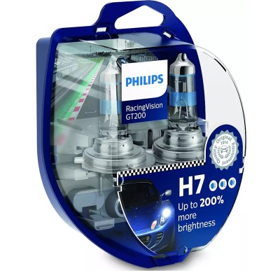 Галогенная лампа PHILIPS 12972RGTS2 H7 55W 12V RacingVision GT200 +200%