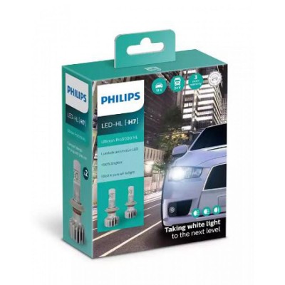 Лампы светодиодные PHILIPS LED H7 Ultinon Pro5000 + 160% 12/24V 15W (2 шт)