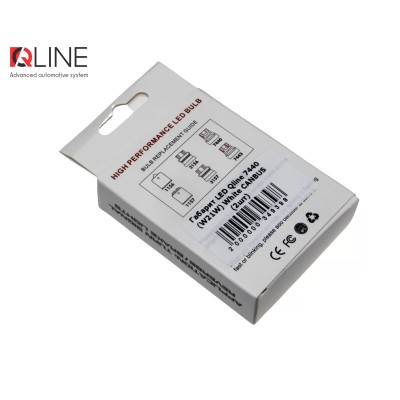 Комплект світлодіодних ламп Qline 7440 (W21W) White CANBUS (2шт)