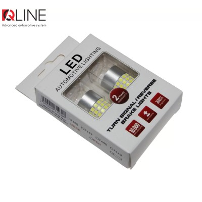 Комплект світлодіодних ламп Qline 7440 (W21W) White CANBUS (2шт)