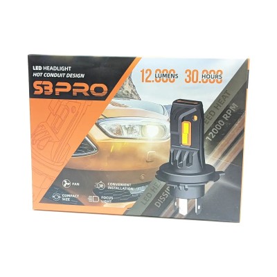 Комплект LED ламп S3PRO H4 12-24V 50W/set 6000K
