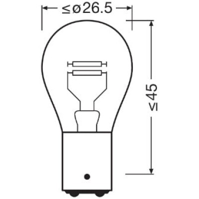 Комплект вказівних ламп розжарювання OSRAM 7528-2BL P21/5W 12V BAY15d Blister (2 шт)