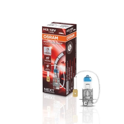 Галогеновая лампа Osram H3 64151NL Night Breaker LASER NG +150% 55W 12V Pk22s