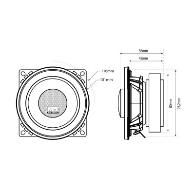 Коаксіальна акустична система MTX TX240C