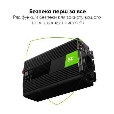 Преобразователь напряжения Green Cell 12V to 230V 3000W/6000W читстый синус