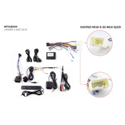 Штатное головное устройство EasyGo M10-3-32-MLX QLED Mitsubishi Lancer X