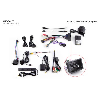 Штатная автомагнитола EasyGo M9-3-32-CCR QLED Chevrolet Cruze 2009-2018