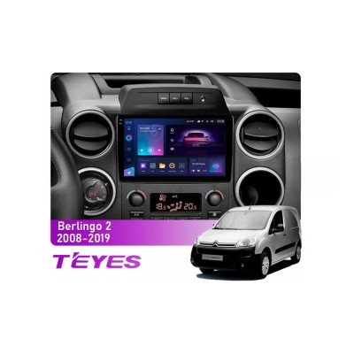 Штатна магнітола Teyes CC3 2k 4+64 Gb Gb Citroen Berlingo 2 B9 2008-2019 9"