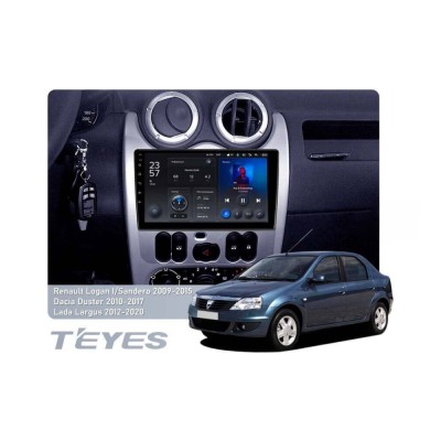 Штатна магнітола Teyes X1 2+32 Gb Wi-Fi Renault Logan 1 2010-2016 (CAN BUS) 9"