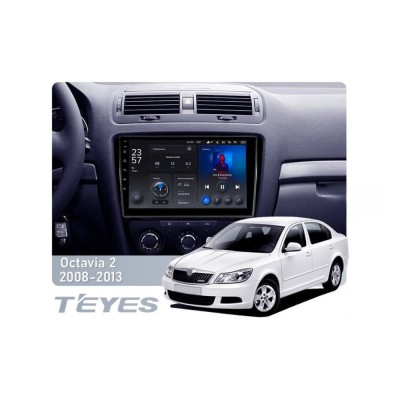 Штатна магнітола Teyes X1 2+32 Gb Skoda Octavia 2 A5 2008-2013 Black 10"