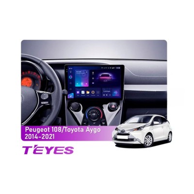 Штатна магнітола Teyes CC3 2k 3+32 Gb Peugeot 108/Toyota Aygo B40 2014-2021 10"
