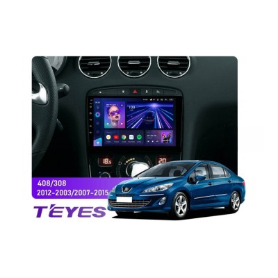 Штатна магнітола Teyes CC3 6+128 Gb 360° Peugeot 408 1 T7 2012-2020, 308 2007-2015 9"