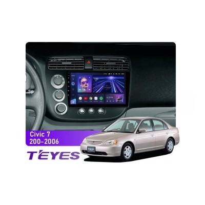 Штатна магнітола Teyes CC3 6+128 Gb 360° Honda Civic 7 2000-2006 9"