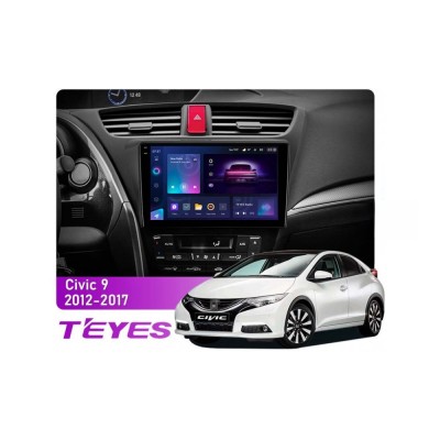 Штатна магнітола Teyes CC3 2k 6+128 Gb Honda Civic 9 FK FB 2012-2017 9"