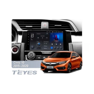 Штатна магнітола Teyes X1 2+32 Gb Wi-Fi Honda Civic 10 FC FK 2015-2020 9"